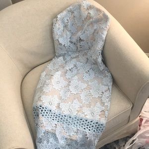 Light blue lace midi